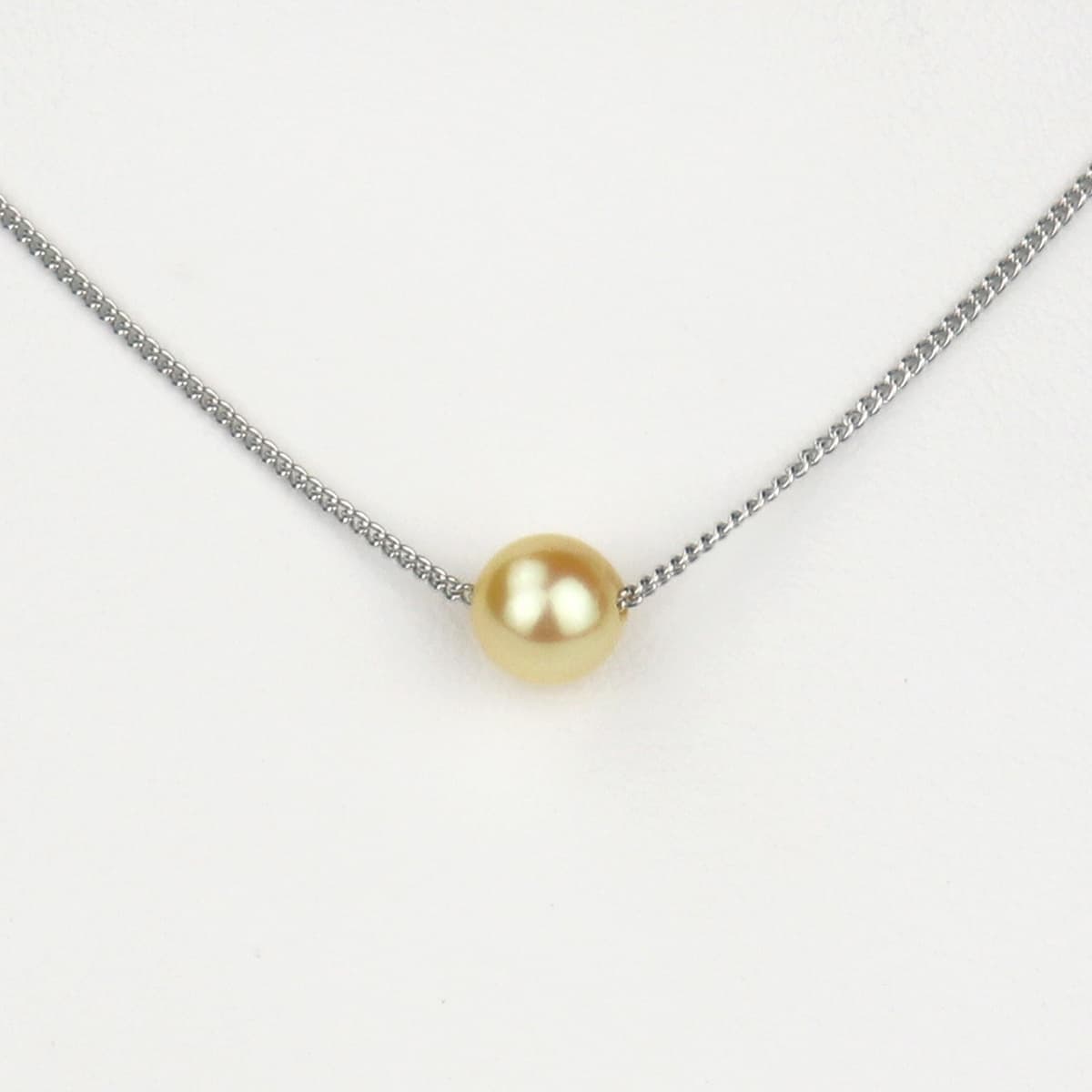 一粒スルーネックレス・ゴールド